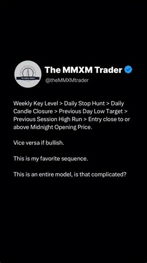 The MMXM Trader on Instagram: "If you only focused on this, a whole new world would open up to you. This is my favorite sequence."