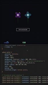 Animated flowers with effect using HTML, CSS ana JavaScript #shorts #viral #coding #programming