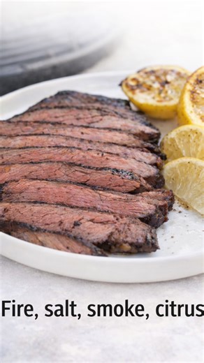 Grill secrets cooking Iberico pork with fire and citrus