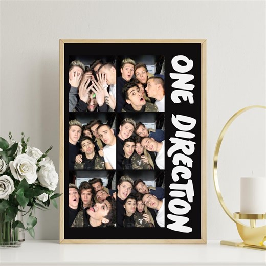 One Direction Photobooth Poster | Pop Music Fan Art | (digital Download) - Etsy