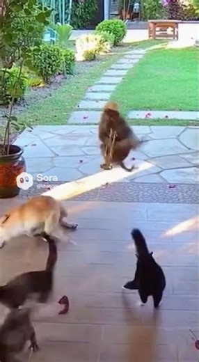 monky prank #memes #trendingreels #funny #pets#Sora#gpt#grok#cuteanimals#aivideo#prompt