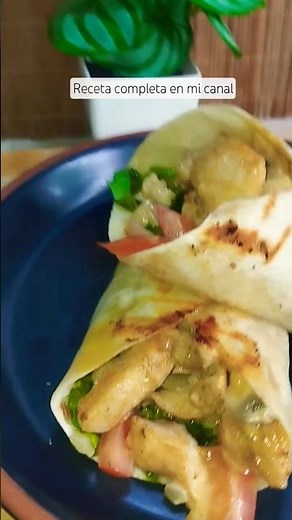 Wraps de Pollo con Salsa de Champiñones
