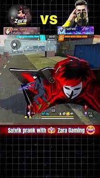 Satvik Prank Goes Too Wrong with Zara Gaming 😱 #freefire #zaragaming #satvik #shorts #shortsfeed