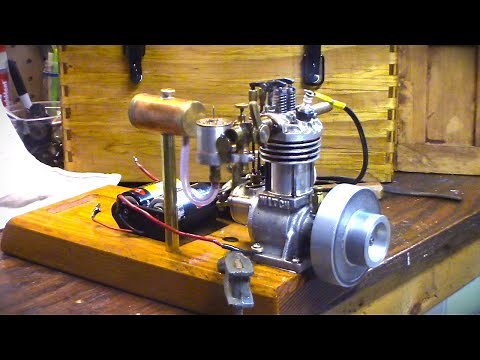 How to start Homemade spark ignition model gas engine Airplane, tether car or model boat engines.