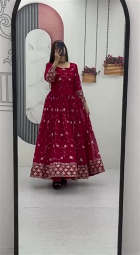 PRICE :RM125 FREE SHIPPING Real Modeling Product📸🎥 Launching Partywear Gown & Dupatta Set👗 👗Gown👗 *Fabric:-* Fox Georgette *Work:-* Heavy Embroidery Sequenc Work *Inner:-* Heavy Micro Cotton *Length:-* 55/56 *Cups:-* Yes *Zipper:-* Yes *Flair:-* 3 Meter *Size:-* M upto L margin XL upto 2xl margin *(Fully Stitched Ready To Wear)* 👗Dupatta👗 *Fabric:-* Fox Georgette *Size:-* 2.25 Meter #hellobeautiful #infinitycollection #fypシ #repost #anarkali