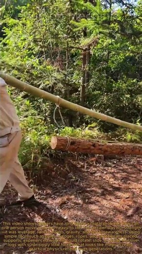 How Mountain People Move Massive Logs Alone The Ingenious "Small Wisdom" of Professional Loggers