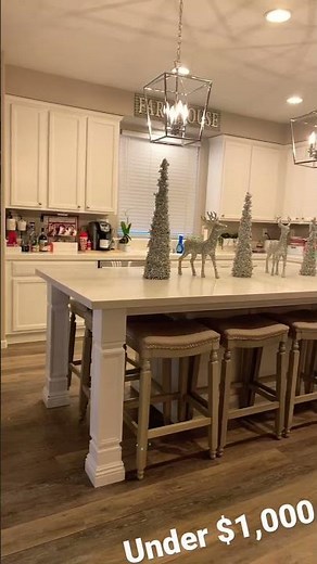 DIY kitchen island build for under $1,000