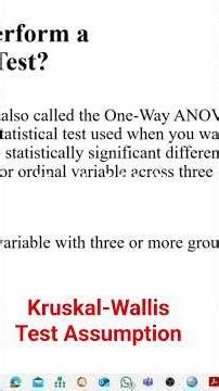 Kruskal-Wallis Test Assumption
