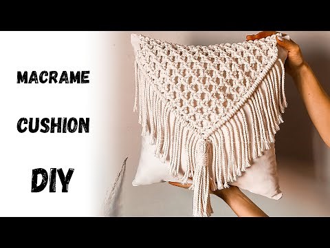 How to Make a Macrame Pillow | Easy DIY Cushion Cover Tutorial for Home Decor