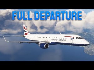 MSFS Embraer E190 Full Startup and Takeoff | Nice - LFMN