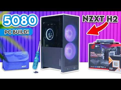 RTX 5080 & Ryzen 9850X3D Gaming PC Build! 👌 [ft. NZXT H2 Flow!]