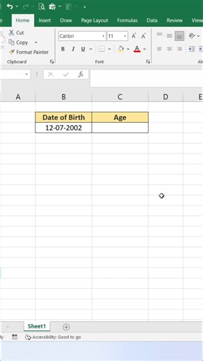 Age Calculator in Excel 👍 #exceltips #exceltricks #spreadsheets #Excel | computernotion