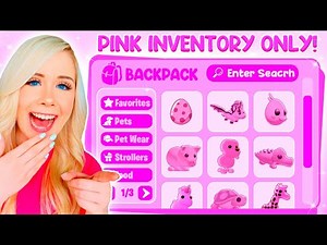 PINK INVENTORY ONLY CHALLENGE IN ADOPT ME!