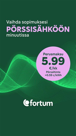 Ota hyöty irti pörssihinnoista – Fortumin sovelluksella olet aina ajantasalla!⚡📱 | Fortum