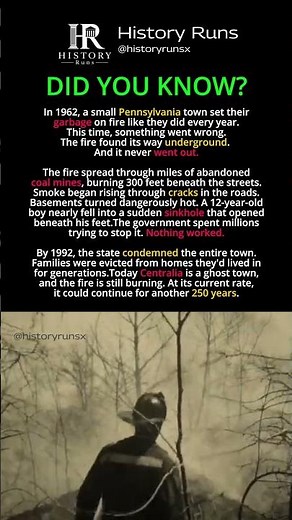 This Pennsylvania Town Has Been On Fire For 60+ Years #shorts #history