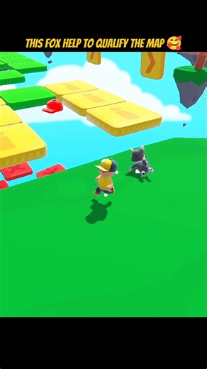 This Fox help me to qualify this map 🥰. #stumbleguys