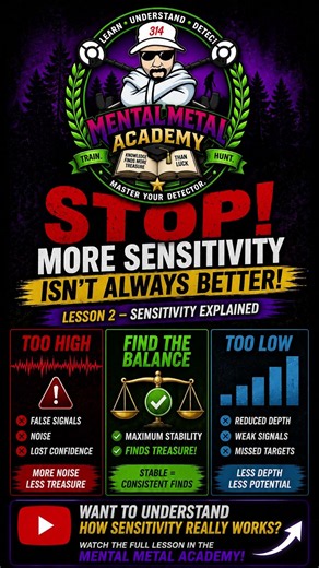 STOP! More Sensitivity Isn't Always Better! #MetalDetecting #MetalDetectingTips #Shorts