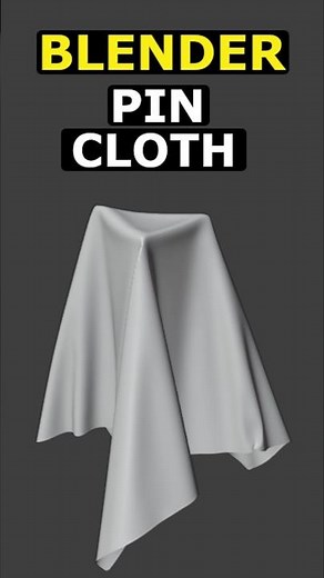 Blender: Pin Cloth FAST & EASY #blender #3d #blender3d #tutorial