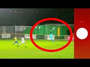 Crazy wind-assisted own goal! Football blown past keeper into net