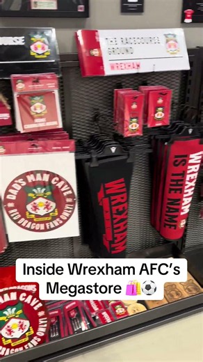 Inside Wrexham AFC’s megastore 🛍️ #wrexham #wrexhamafc