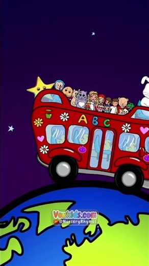 🔴🚌 Wheels on the Bus | People Go Up and Down 🌈