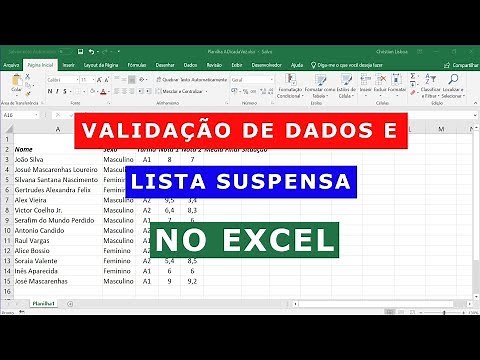 Excel: validação de dados e lista suspensa