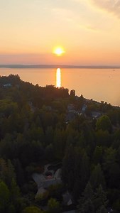 Sunset over Puget Sound — A Golden Mirror from Above Tonight’s sky...