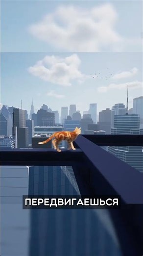In this game, you are a cat who accidentally found himself on top of a skyscraper.
