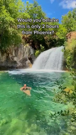 One of the most beautiful waterfall hikes in Arizona - Tag a friend!💧🌿🥾 Fossil Creek is a true oasis found within 2 hours of Phoenix! However, permits are required to access the trailhead and they go on sale the 1st of every month. Have you been here? #welcometoarizona #arizona #swimminghole #hiking | Welcome to Arizona
