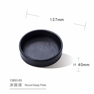 [Hot Item] Shunta Melamine Round Black Deep Plate