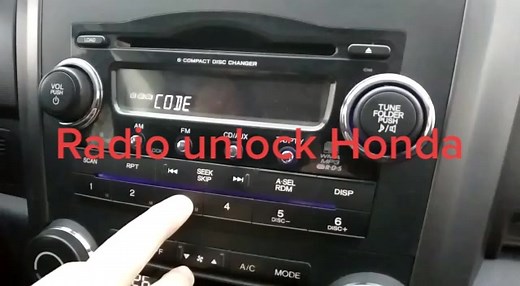 Unlock Radio Code for Honda CRV
