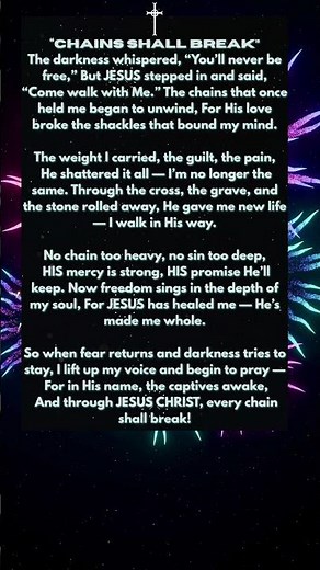 Chains Shall Break | A Powerful Christian Poem of Freedom in JESUS #god #faith #jesuschrist #live
