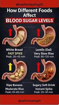 How Different Foods Affect Blood Sugar Over Time (Glycemic Index Explained) #shorts