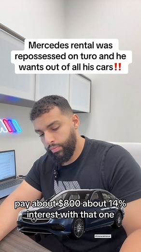 Mercedes rental was repossessed while being rented out, he has high interest loans on his rental fleet and wants out. #audi #mercedes #tesla #cars #cardealer #dealership #turo #carrental #repo #carrepo #carfinance #carsales #credit #cardealership #fail #reels #viral | Ride With Yusuf
