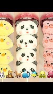 asmr ANIMAL MARSHMALLOW EMOJI FOOD 동물 마시멜로 이모지 먹방 eating sounds