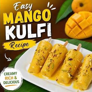 Homemade Mango Kulfi Recipe | Perfect Summer Dessert in 3 Minutes #dessertrecipe #easyrecipe