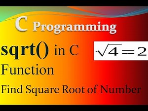 find square root of a number in c programming- sqrt() Function