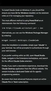How To install Claude Code AI Assistant on Windows 11 Desktop