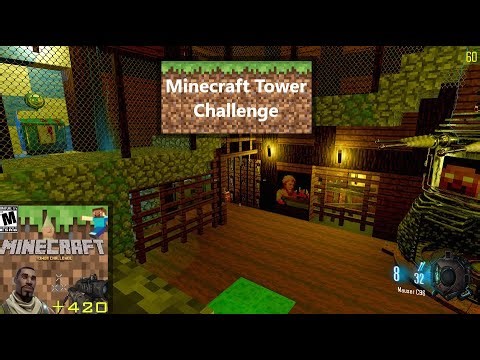 Climbing The Minecraft Tower Challenge - BO3 Zombies Custom Maps