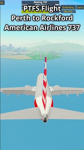 PTFS Flight | Perth to Rockford | American Airlines 737 #roblox #ptfs #aviation #roaviation #fyp