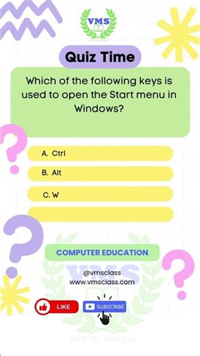 Computer Awareness MCQ 24 @VMSCLASS#Computers‪#computermcq #computerquestions #computer #education