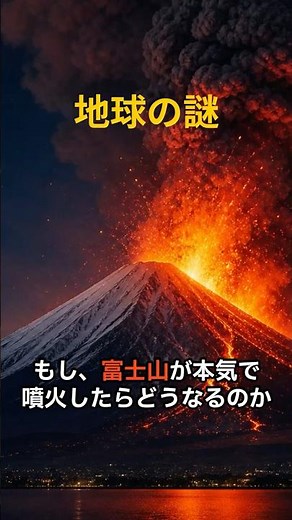 富士山が噴火したら、どうなるのか #地球 #雑学 #解説 #ショート動画#shorts