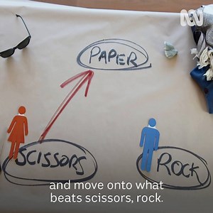 How to win at scissors, paper, rock - according to game theory. | ABC Science