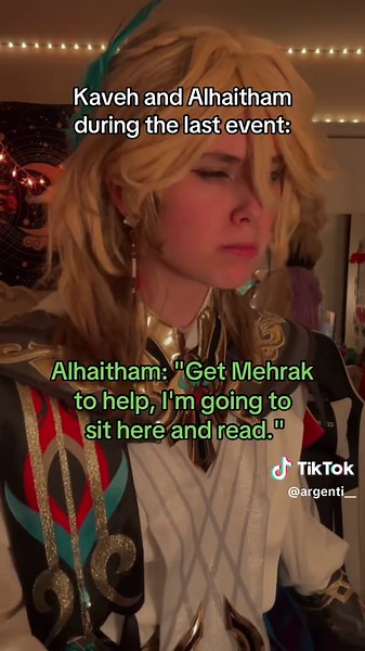 I love how Kaveh canonically packs Alhaitham's suitcase while bro provides