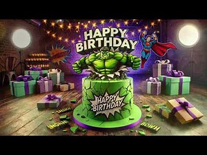 Happy Birthday Song Superheroes Hulk Theme Ultra HD 4K