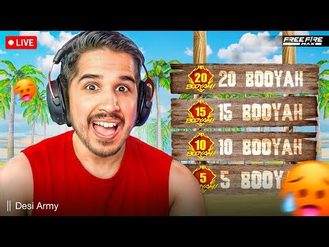 20 BOOYAH STREAK IN FREE FIRE LIVE GRANDMASTER LOBBY