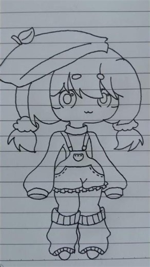 Sketsa Chibi Anime Cewek Cute | Latihan Menggambar Pemula #20