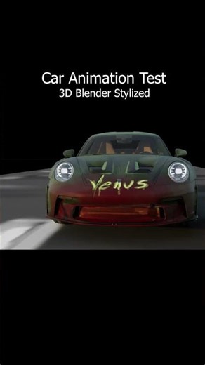 Stylized & Satisfying 3D Car Animation #blender