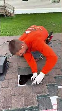 Installing roofing vents Construction project #roofinglife #bluecollar #skilledtrades
