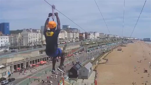 Murderer Yostin Mosquera enjoys zip wire during Brighton trip with victims